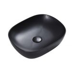 UNICASA CH-46-MB CHUR COUNTER TOP ROUND EDGED SQUARE BASIN (MATT BLACK)