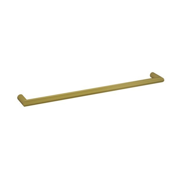 THERMOGROUP DSR8BG ROUND SINGLE BAR HEATED TOWEL RAIL BRUSHED GOLD