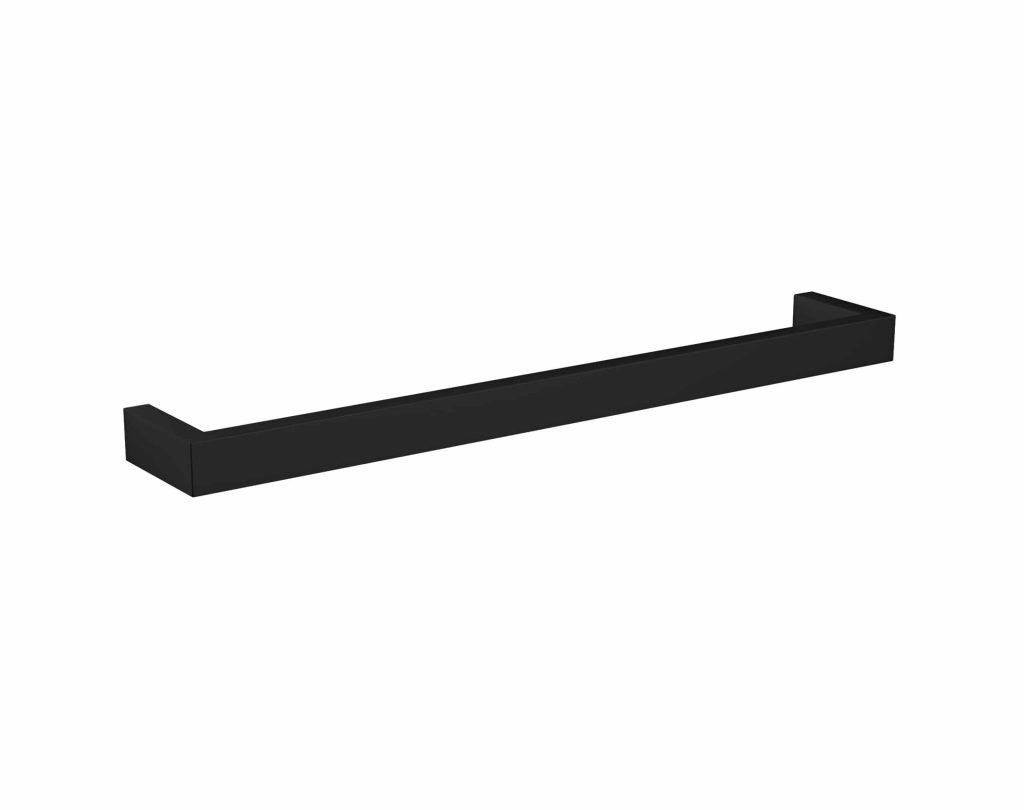 THERMOGROUP DSS8B SQUARE SINGLE BAR HEATED TOWEL RAIL MATT BLACK