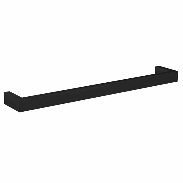 THERMOGROUP DSS8B SQUARE SINGLE BAR HEATED TOWEL RAIL MATT BLACK