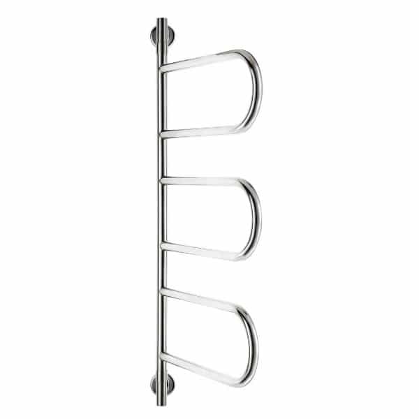 THERMOGROUP W11SR JEEVES TANGENT W SWIVEL HEATED TOWEL RAIL POLISHED STAINLESS STEEL