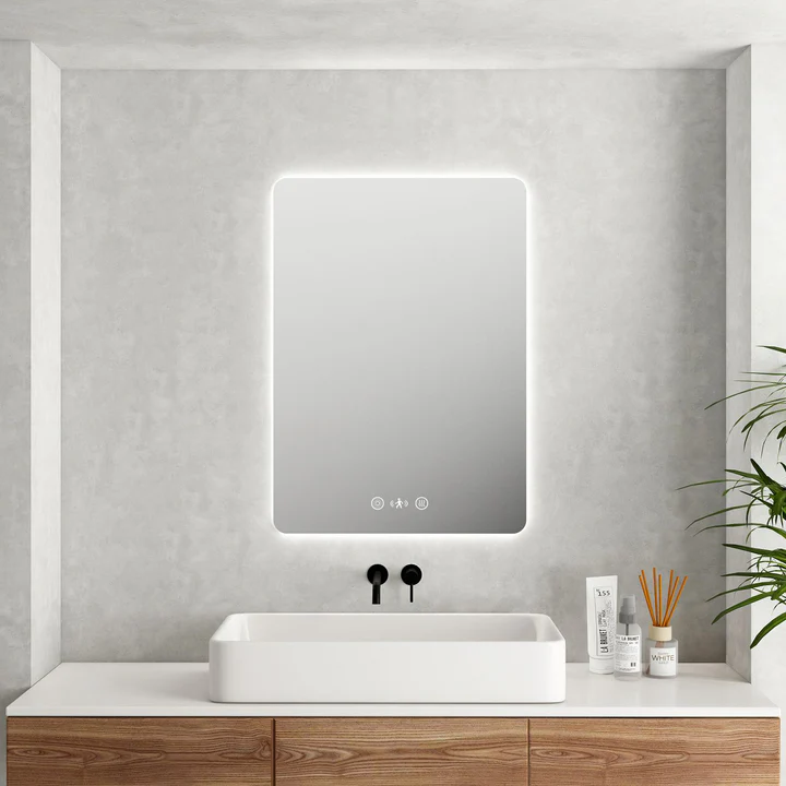 UNICASA LED-6075-SQ LUNA RECTANGLE FRAMELESS LED MIRROR 600x750MM