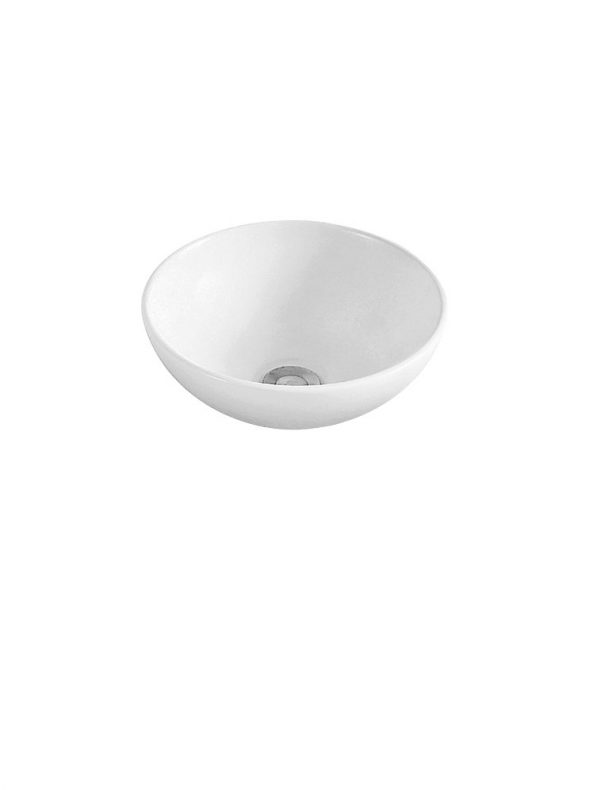 UNICASA SPIN-28 SPIN COUNTER TOP ROUND BASIN (GLOSS WHITE)