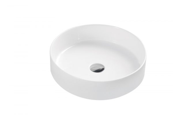 UNICASA SPIN-40C SPIN COUNTER TOP ROUND BASIN (GLOSS WHITE)