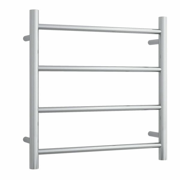 THERMOGROUP SR25M STRAIGHT ROUND LADDER HEATED TOWEL RAIL POLISHED STAINLESS STEEL