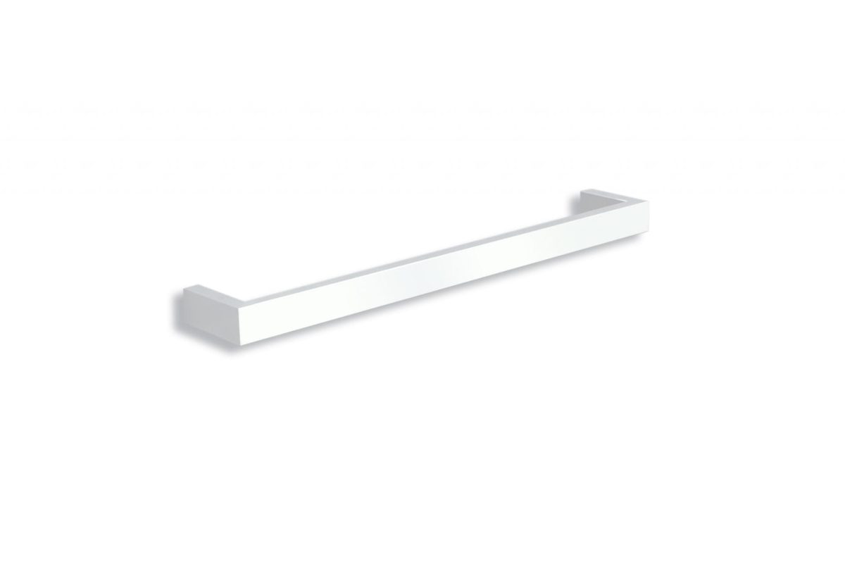 THERMOGROUP USS6W SQUARE SINGLE BAR NON-HEATED TOWEL RAIL SATIN WHITE