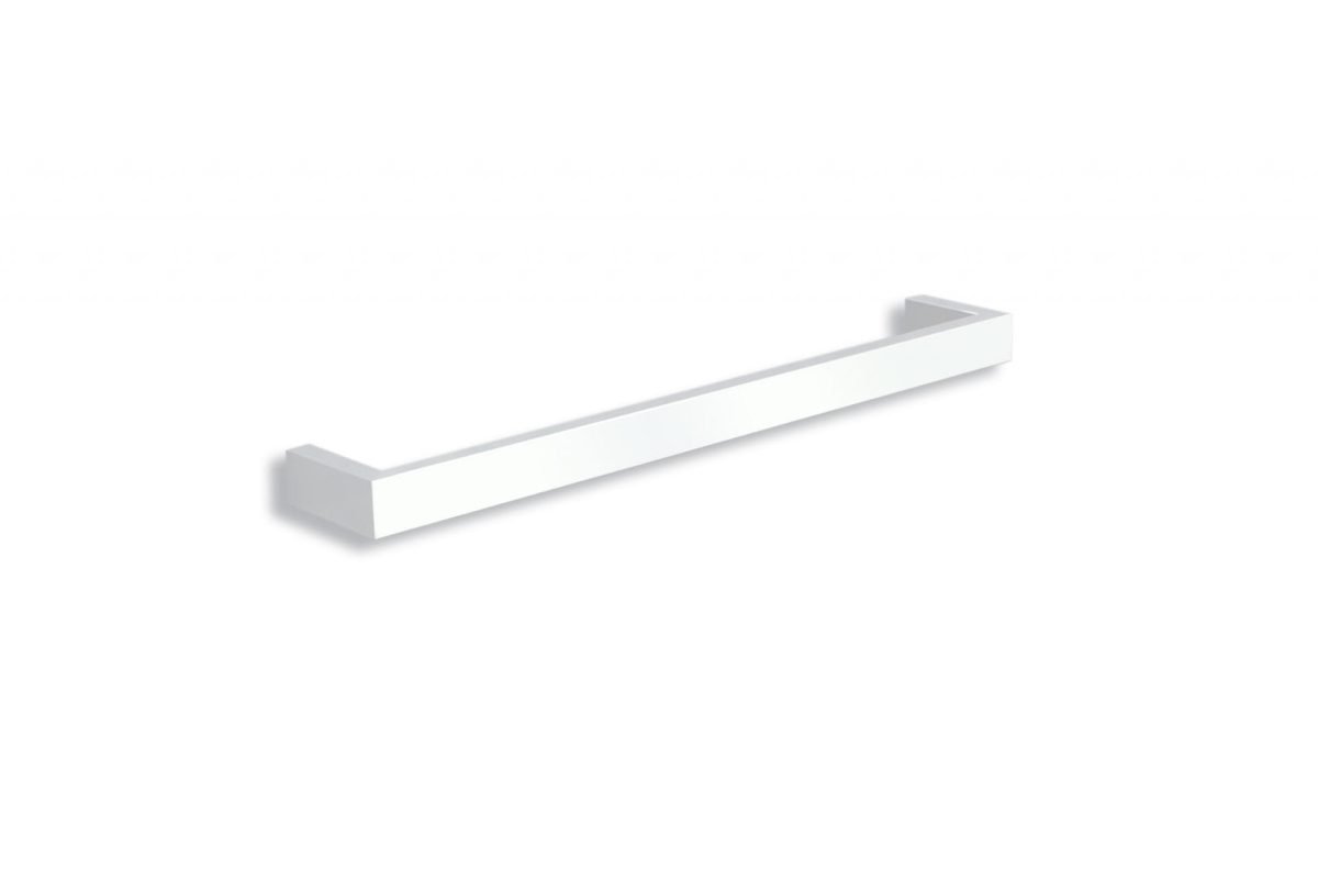 THERMOGROUP DSS6W SQUARE SINGLE BAR HEATED TOWEL RAIL SATIN WHITE