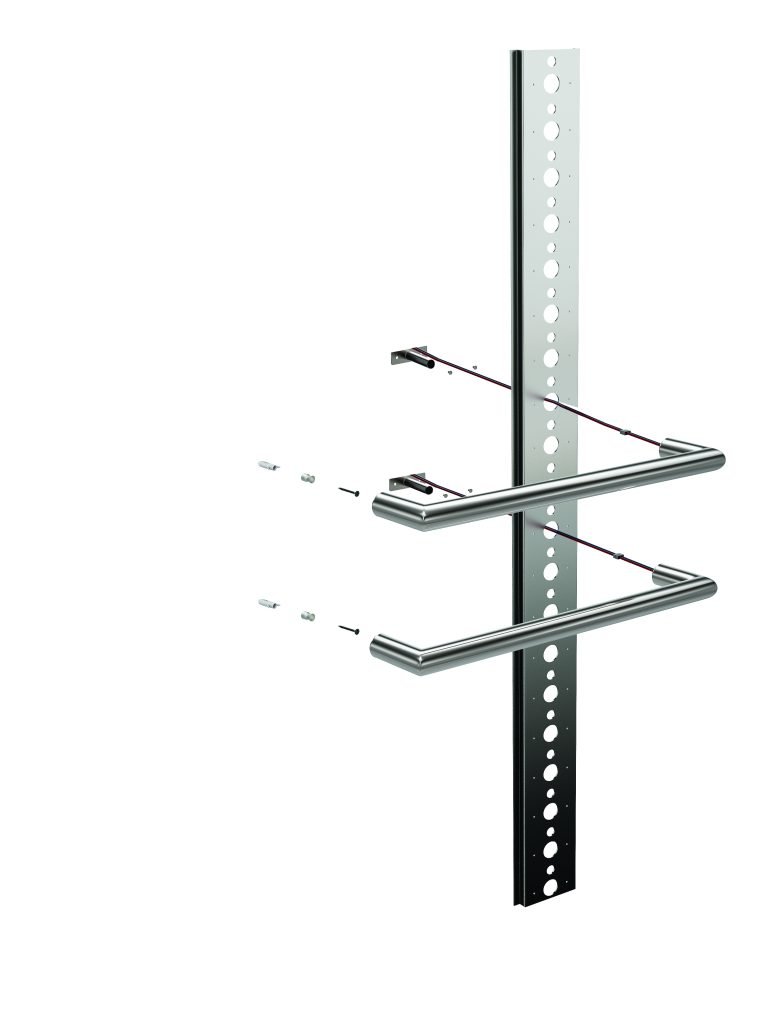 THERMOGROUP 7060 MOUNTING SYSTEM FOR SINGLE BAR TOWEL RAILS