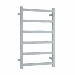 THERMOGROUP BS28M STRAIGHT SQUARE BUDGET HEATED TOWEL RAIL POLISHED STAINLESS STEEL