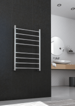 THERMOGROUP RSL24C ROUND FIXED LEG LADDER HEATED TOWEL RAIL POLISHED STAINLESS STEEL