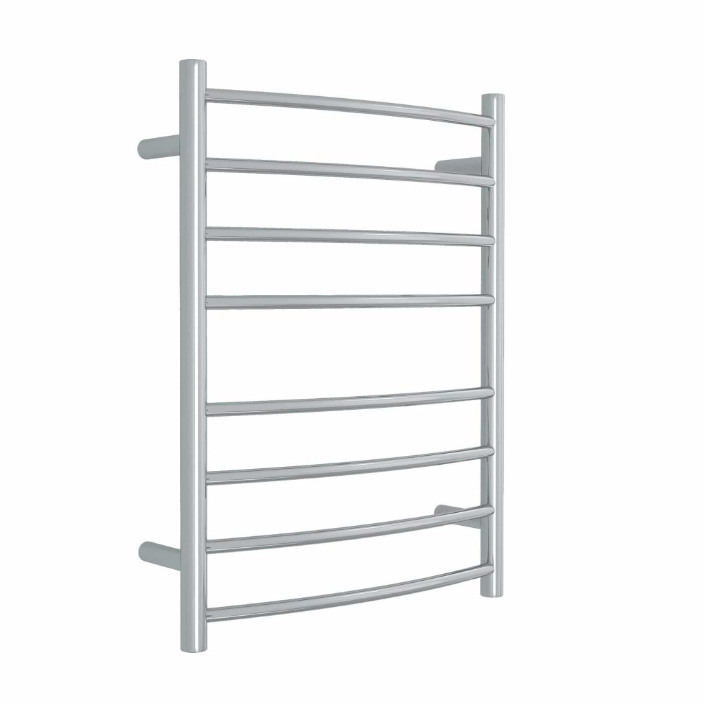 THERMOGROUP CR23M CURVED ROUND LADDER HEATED TOWEL RAIL POLISHED STAINLESS STEEL