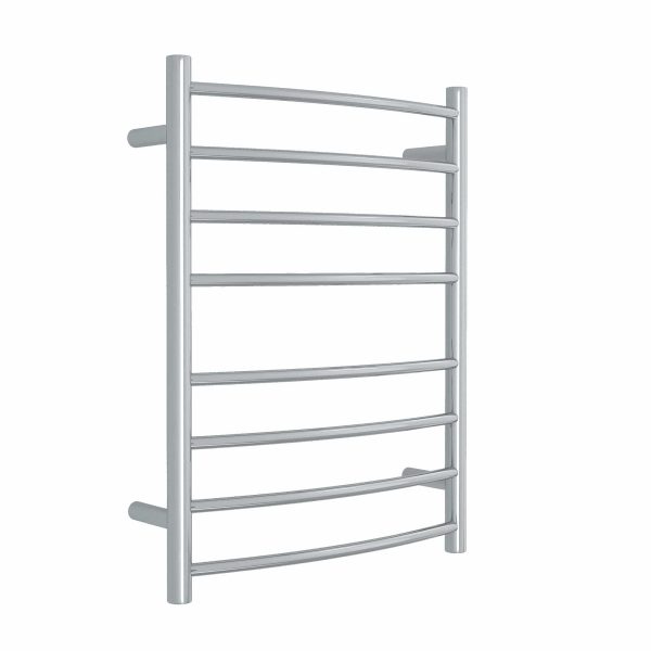 THERMOGROUP CR23M CURVED ROUND LADDER HEATED TOWEL RAIL POLISHED STAINLESS STEEL