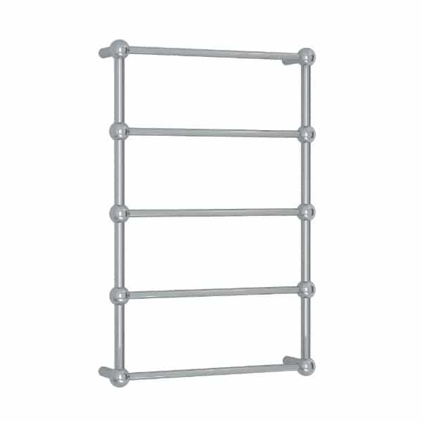 THERMOGROUP SB34M STRAIGHT ROUND HERITAGE LADDER HEATED TOWEL RAIL POLISHED STAINLESS STEEL