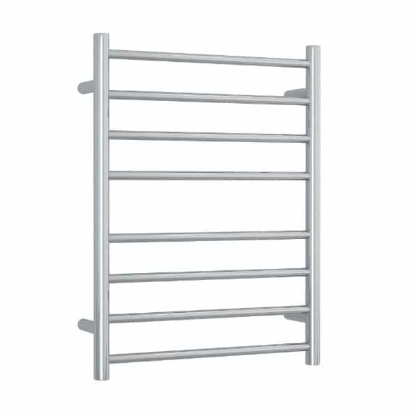 THERMOGROUP SR23M STRAIGHT ROUND LADDER HEATED TOWEL RAIL POLISHED STAINLESS STEEL