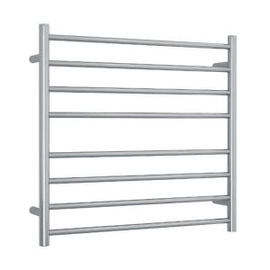 THERMOGROUP SR33M STRAIGHT ROUND LADDER HEATED TOWEL RAIL POLISHED STAINLESS STEEL