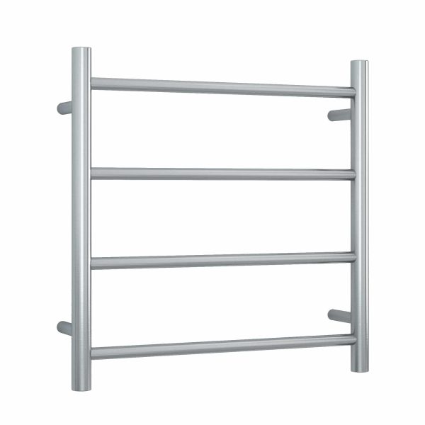 THERMOGROUP SRB25M STRAIGHT ROUND LADDER HEATED TOWEL RAIL BRUSHED STAINLESS STEEL