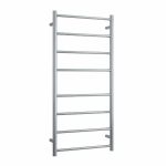 THERMOGROUP SRB27M STRAIGHT ROUND LADDER HEATED TOWEL RAIL BRUSHED STAINLESS STEEL