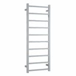 THERMOGROUP SS19M STRAIGHT SQUARE LADDER HEATED TOWEL RAIL POLISHED STAINLESS STEEL