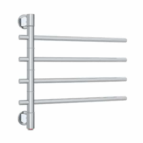 THERMOGROUP SV24 STRAIGHT ROUND SWIVEL HEATED TOWEL RAIL POLISHED STAINLESS STEEL