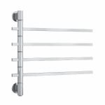 THERMOGROUP SV35 STRAIGHT ROUND SWIVEL HEATED TOWEL RAIL POLISHED STAINLESS STEEL