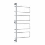 THERMOGROUP SV68 STRAIGHT ROUND SWIVEL HEATED TOWEL RAIL POLISHED STAINLESS STEEL