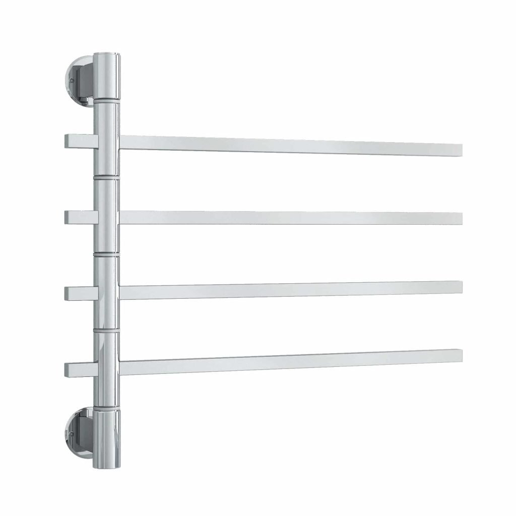 THERMOGROUP USV35 STRAIGHT ROUND SWIVEL NON-HEATED TOWEL RAIL POLISHED STAINLESS STEEL