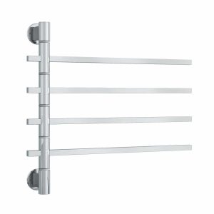 THERMOGROUP USV35 STRAIGHT ROUND SWIVEL NON-HEATED TOWEL RAIL POLISHED STAINLESS STEEL