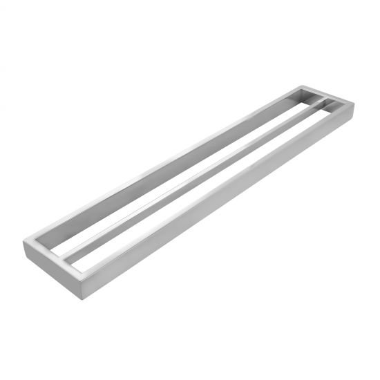 AQUAPERLA 6402.TR IVANO DOUBLE TOWEL RAIL 600MM CHROME AND BLACK