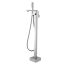 AQUAPERLA 0117.BS SQUARE FREESTANDING BATH MIXER WITH HANDHELD SHOWER CHROME AND COLOURED