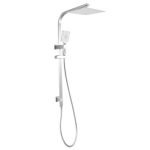 AQUAPERLA BU2130.SH.N+BU0002.SH+BU-S8.HHS SQUARE SHOWER STATION TOP WATER INLET BRUSHED NICKEL