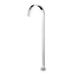 AQUAPERLA 0001.BS SQUARE FREESTANDING BATH MIXER CHROME AND BLACK