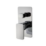 AQUAPERLA 0225-2.ST IVANO SHOWER/BATH WALL MIXER WITH DIVERTER CHROME AND BLACK