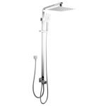 AQUAPERLA CH2125.SH.N+CH0002.SH+CH-S8.HHS SQUARE SHOWER STATION TOP/BOTTOM WATER INLET CHROME