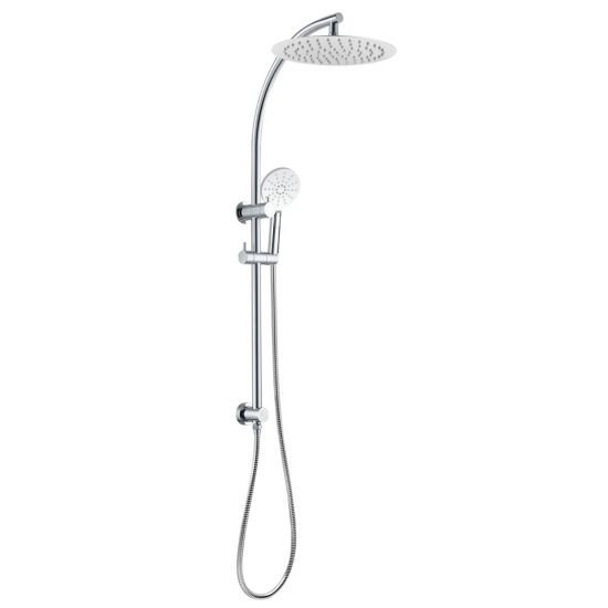 AQUAPERLA CH2128.SH.N+CH0007.SH+CH-R11.HHS ROUND 10" SHOWER STATION TOP WATER INLET CHROME