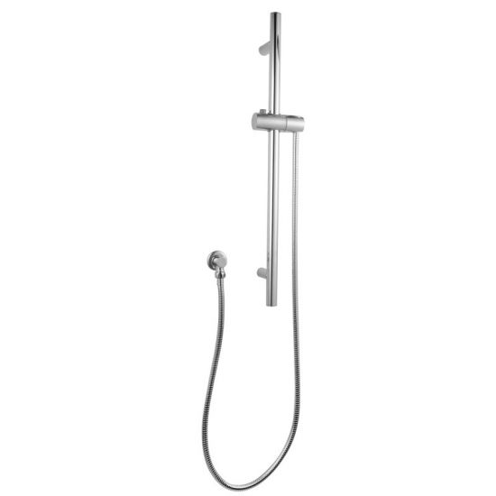 AQUAPERLA CH2147-1.SH.N ROUND WALL MOUNTED SLIDING RAIL WITH WATER HOSE & WALL CONNECTOR ONLY CHROME