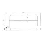 AQUAPERLA 8002.8.TR AU DOUBLE TOWEL RAIL 800MM CHROME AND BLACK