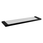 AQUAPERLA 8014.TR AU GLASS SHELF CHROME AND BLACK