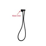 AQUAPERLA OX2127.SH.N SQUARE SHOWER HOLDER WALL CONNECTOR & HOSE ONLY BLACK
