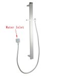 AQUAPERLA CH2149.SH.N SQUARE SLIDING SHOWER RAIL WITHOUT HANDHELD SHOWER CHROME