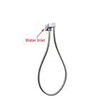 AQUAPERLA CH2127.SH.N SQUARE SHOWER HOLDER WALL CONNECTOR & HOSE ONLY CHROME