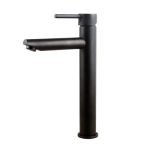 AQUAPERLA 0120.BM ROUND TALL BASIN MIXER CHROME AND BLACK