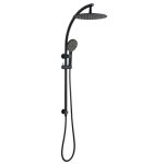AQUAPERLA OX2128.SH.N+OX0007.SH+OX-R11.HHS ROUND 10" SHOWER STATION TOP WATER INLET BLACK