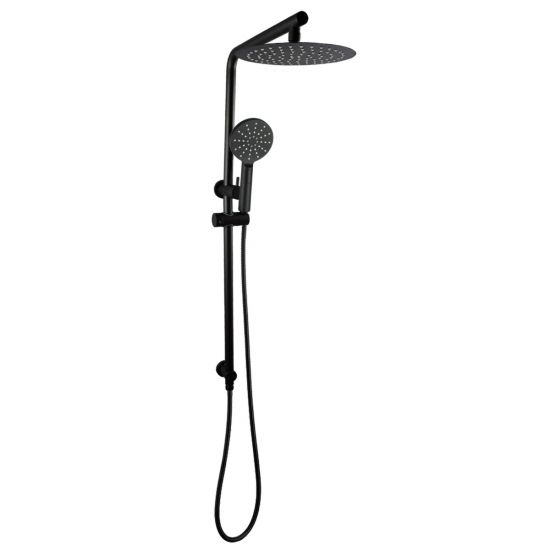 AQUAPERLA OX2128-A.SH.N+OX0007.SH+OX-R11.HHS ROUND 10" SHOWER STATION TOP WATER INLET BLACK