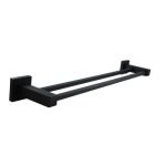 AQUAPERLA 6302.TR BLAZE DOUBLE TOWEL RAIL 600MM CHROME AND BLACK