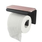 AQUAPERLA 6115.TR IVANO TOILET PAPER HOLDER WITH COVER CHROME AND BLACK