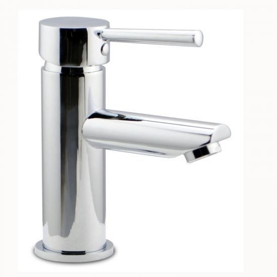 AQUAPERLA 0123.BM ROUND BASIN MIXER CHROME AND BLACK