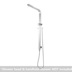 AQUAPERLA CH2150.SH.N SQUARE SHOWER STATION WIDE RAIL WITHOUT SHOWER HEAD AND HANDHELD SHOWER CHROME