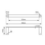 AQUAPERLA 6503.TR RUSHY HAND TOWEL RAIL 300MM CHROME AND COLOURED