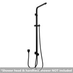 AQUAPERLA OX2125.SH.N SQUARE SHOWER STATION WITHOUT SHOWER HEAD AND HANDHELD SHOWER BLACK