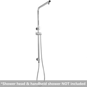 AQUAPERLA CH2128-A.SH.N ROUND RIGHT ANGLE SHOWER RAIL TOP WATER INLET CHROME